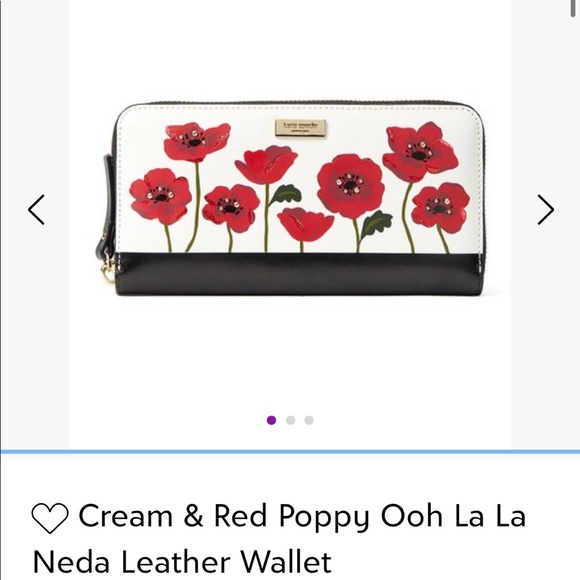 kate spade Handbags - Kate Spade ♠️ Red Poppy Leather Wallet
